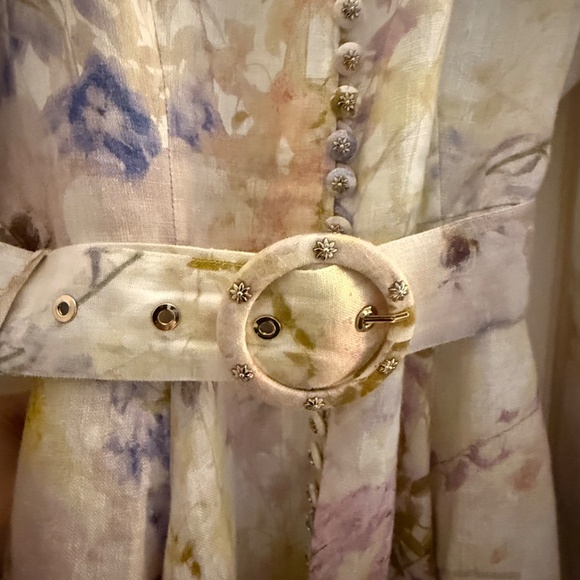 Zimmermann Rhythmic  Linen Mini Dress Size 0 - Picture 4 of 5